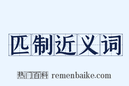 匹制近义词是什么意思的图片